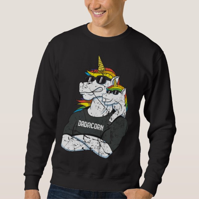 Sweatshirt Dadacorn  Fathers day Unicorn Dad   Unicorn (Devant)