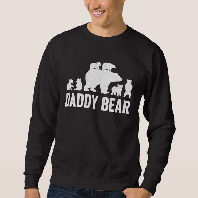 Sweatshirt Daddy Bear Fathers Day  Funny Six Cub Kids Dad (Devant)
