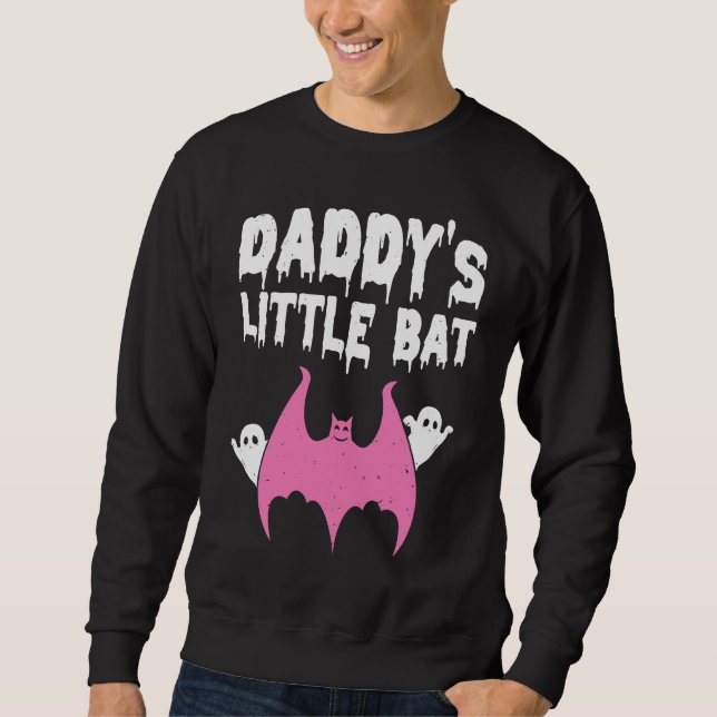 Sweatshirt Daddy's Little Bat Spooky Halloween Family Bat Lov (Devant)