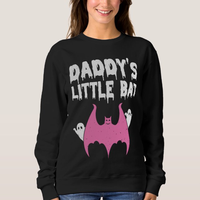 Sweatshirt Daddy's Little Bat Spooky Halloween Family Bat Lov (Devant)