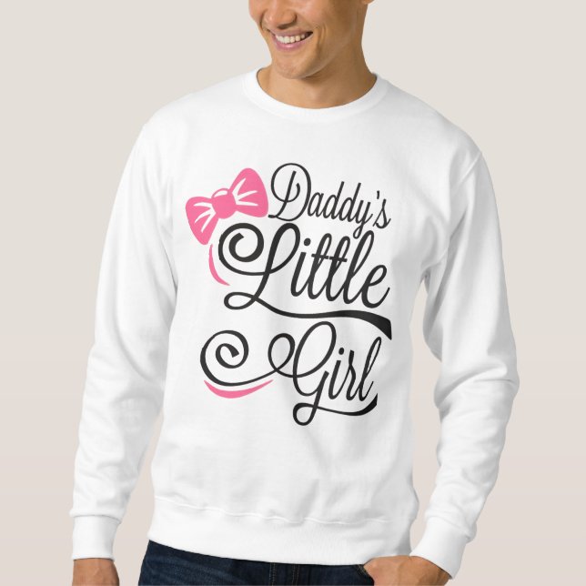 Sweatshirt Daddy's Little Girl Arc en Rose Script (Devant)