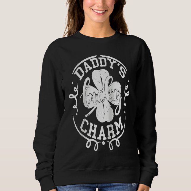Sweatshirt Daddy's Lucky Charm  St Patricks Day Boys Kids Sha (Devant)