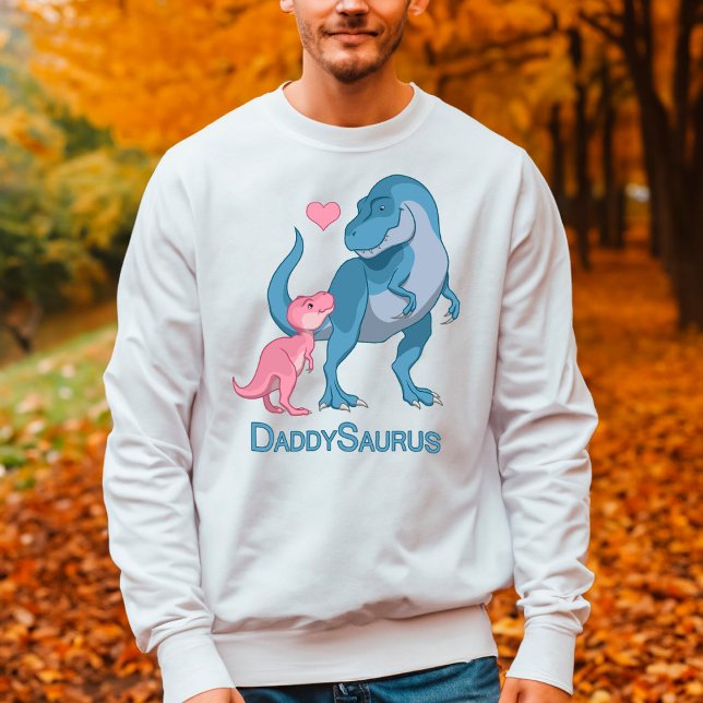 Sweatshirt DaddySaurus T-Rex et bébé fille Dinosaures (Créateur téléchargé)