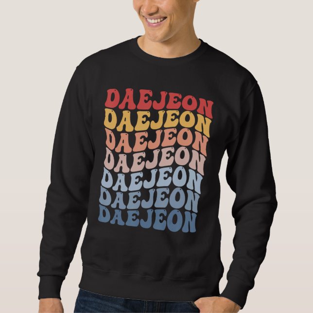 Sweatshirt Daejeon City Groovy Retro (Devant)
