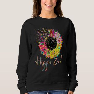 Sweatshirt Daisy Peace Sign Love Hippie Soul Flower 60s les a