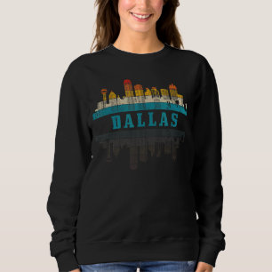 Sweatshirt Dallas Skyline Texas Tx Pride Vintage Retro