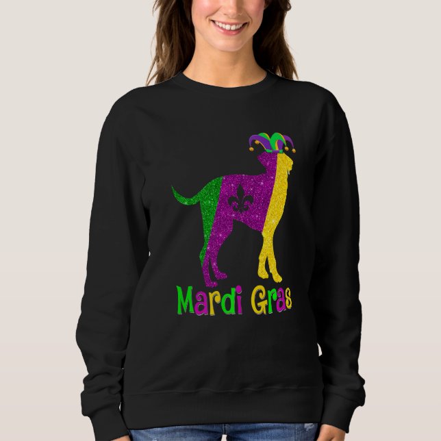 Sweatshirt Dalmatian Dog Lover Mardi Gras Carnival Jester Pre (Devant)