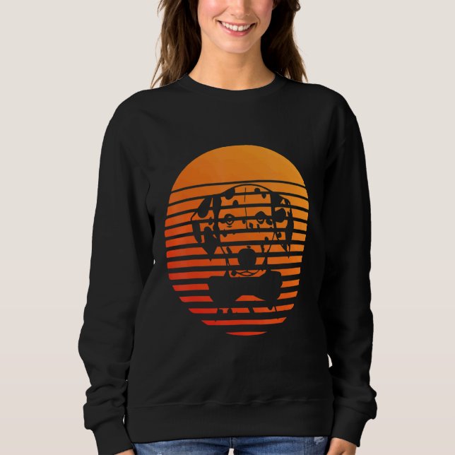 Sweatshirt Dalmatians Shadow Silhouette In Front Of A Sun (Devant)