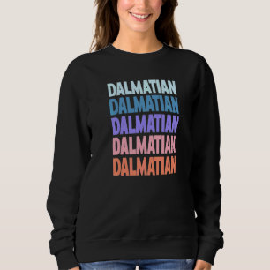 Sweatshirt Dalmatien à texte répété moderne