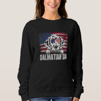 Sweatshirt Dalmatien en détresse papa Usa Fête des pères Drap