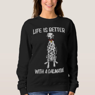 Sweatshirt Dalmatien Mignon Pour Hommes Femmes Chien Dalmatie