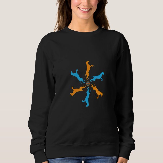 Sweatshirt Dalmatiens Motif Mandala Animal (Devant)