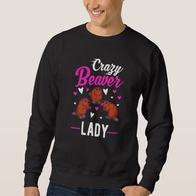 Sweatshirt Dame Crazy Beaver (Devant)
