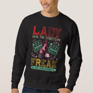Sweatshirt Dame dans la rue, folle dans les tableurs