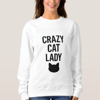 Sweatshirt Dame de chat fou - Drôle cadeau Amoureux des chats
