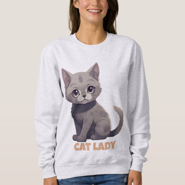 Sweatshirt Dame du chat (Devant)