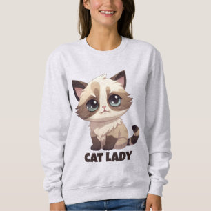 Sweatshirt Dame du chat -