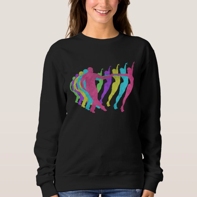 Sweatshirt Dance Couple 80s Colors 1980s (Devant)