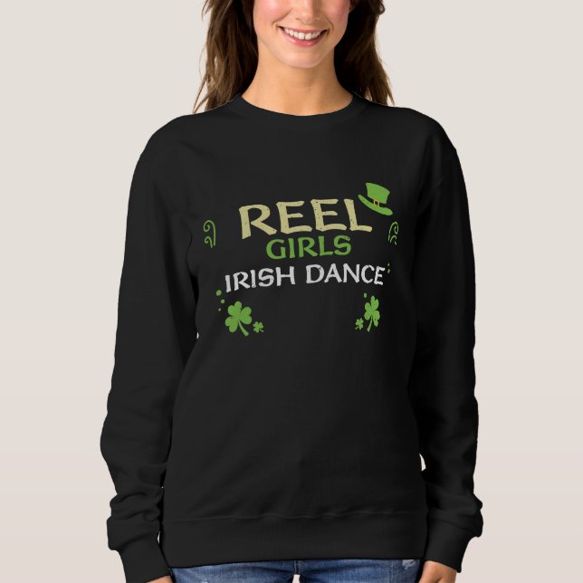 Sweatshirt Dancing Reel Girls Irish Dance  St Patrick's Day (Devant)