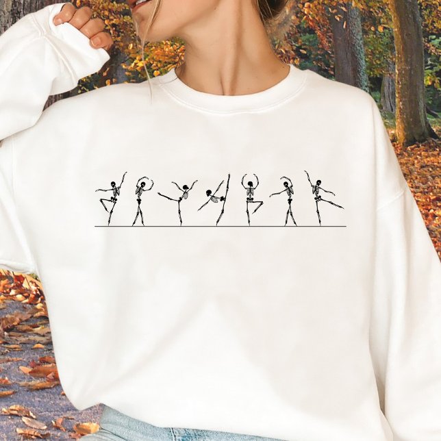 Sweatshirt Dancing Skeleton Ballerinas Ballet (Créateur téléchargé)