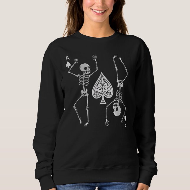 Sweatshirt Dancing Skeleton Goth (Devant)