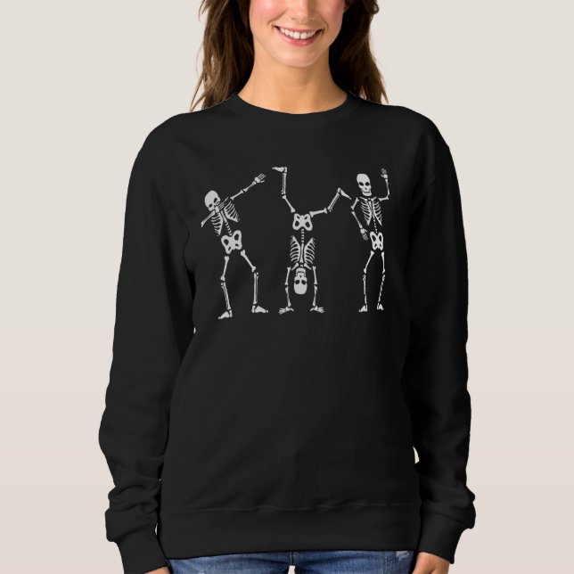 Sweatshirt Dancing Skeletons Dance Challenge Halloween Scary  (Devant)