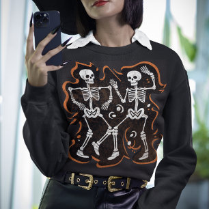 Sweatshirt Dancing Skeletons Drôle Halloween Party