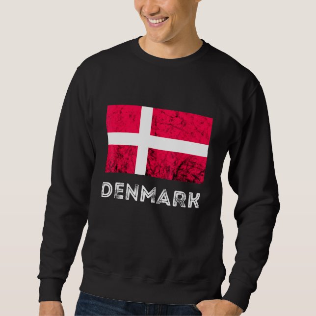 Sweatshirt Danemark Dannebrog Drapeau danois Dansk Roots Dank (Devant)