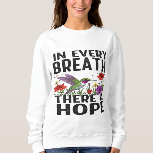 Sweatshirt "Dans Chaque Respiration, Il Y A ESPOIR" (Devant)