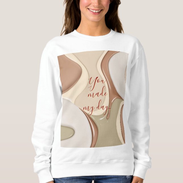 Sweatshirt dans graphique abstrait élégant (Devant)