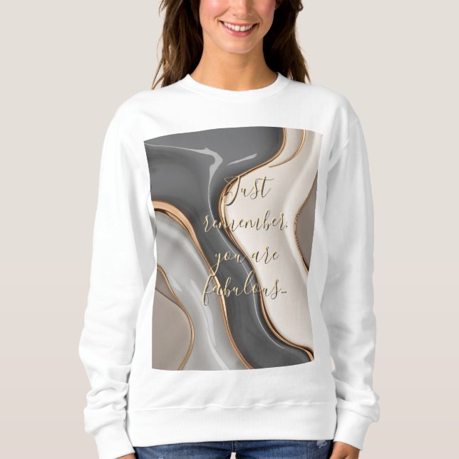 Sweatshirt dans graphique abstrait élégant (Devant)