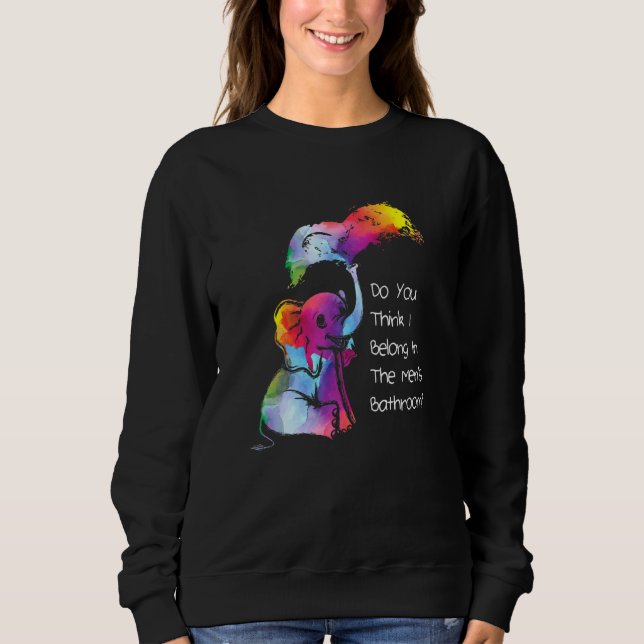 Sweatshirt Dans La Salle De Bains Mens Rainbow Trans Pride (Devant)