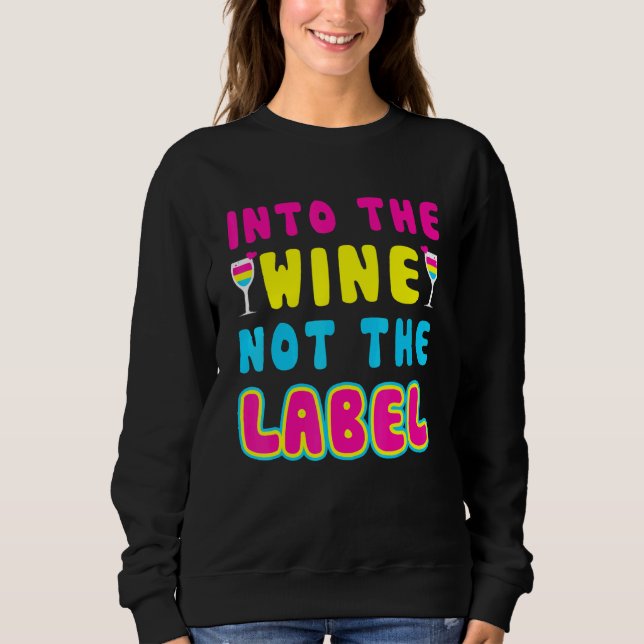 Sweatshirt Dans Le Vin Pas Le Étiquette Pansexual Lgbtq Gay P (Devant)