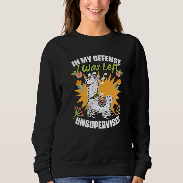 Sweatshirt Dans Ma Défense, On M'A Laissé Sans Surveillance F (Devant)