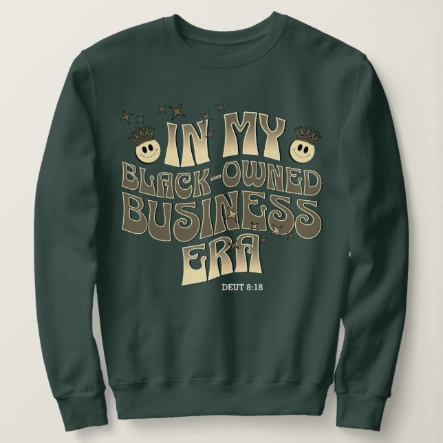 SWEATSHIRT DANS MON ÉPOQUE D'AFFAIRES NOIRE ÉPOQUE AMUSANTE S (Design devant)