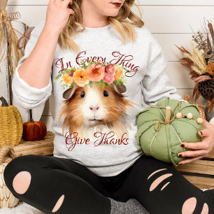 Sweatshirt Dans Toutes Les Choses Donner Merci Floral Cute Gu