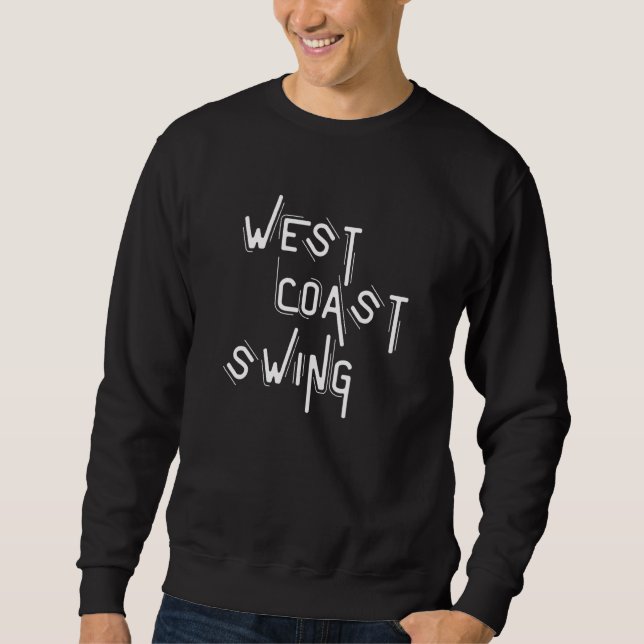Sweatshirt Danse De Swing Retro Wcs West Coast Pour Westers (Devant)