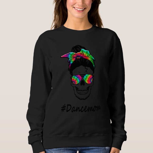 Sweatshirt Danse Maman Tie Dye Messy Bun Fête des mères (Devant)
