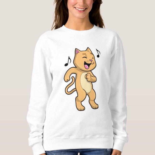 Sweatshirt Danse Musique Cat (Devant)