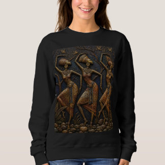 Sweatshirt Danseurs Africains Traditionnels Sculptés, Tribu A