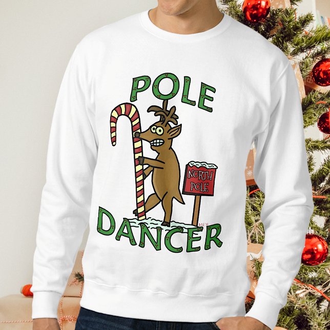 Sweatshirt Danseuse amusante Noël Reindeer Pun laid (Créateur téléchargé)