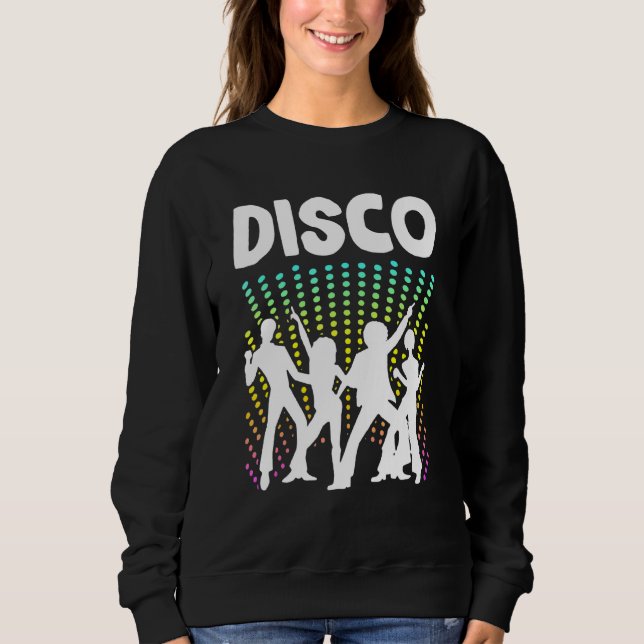 Sweatshirt Danseuse Rétro Disco Boogie Pantalon à pattes d'él (Devant)