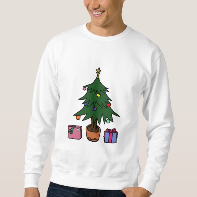 Sweatshirt d'arbre de Noël (Devant)
