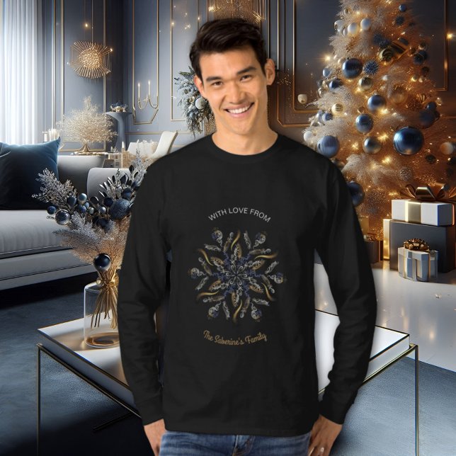 Sweatshirt Dark Blue & Gold Midnight Sparkle Stars New Year  (Créateur téléchargé)