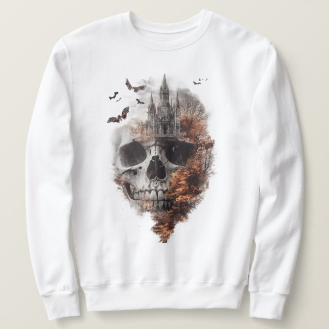 Sweatshirt d'art crânien Abstrait (Design devant)