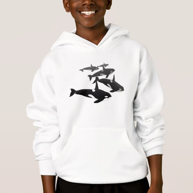 Sweatshirt d'art pour les baleines d'Orca, Sweat - (Devant)