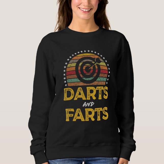 Sweatshirt Darts and Farts League Player  Quote Graphic (Devant)