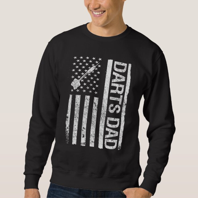 Sweatshirt Darts Dad USA American Flag (Devant)