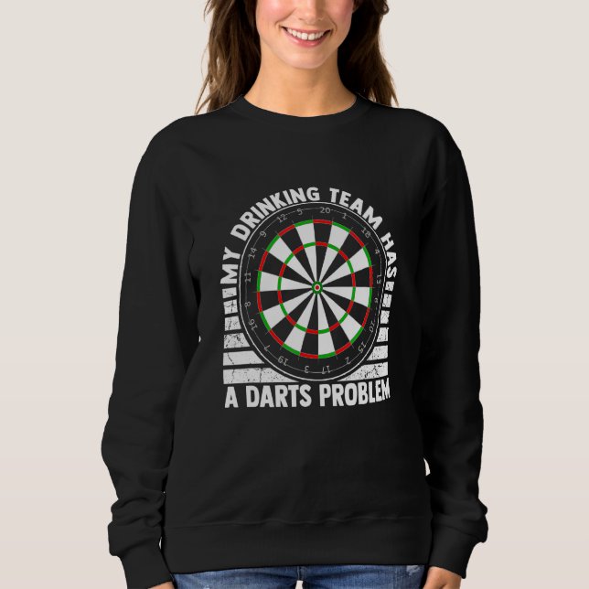 Sweatshirt Darts Et Bière Amoureux Pub Jeu Dart Love (Devant)