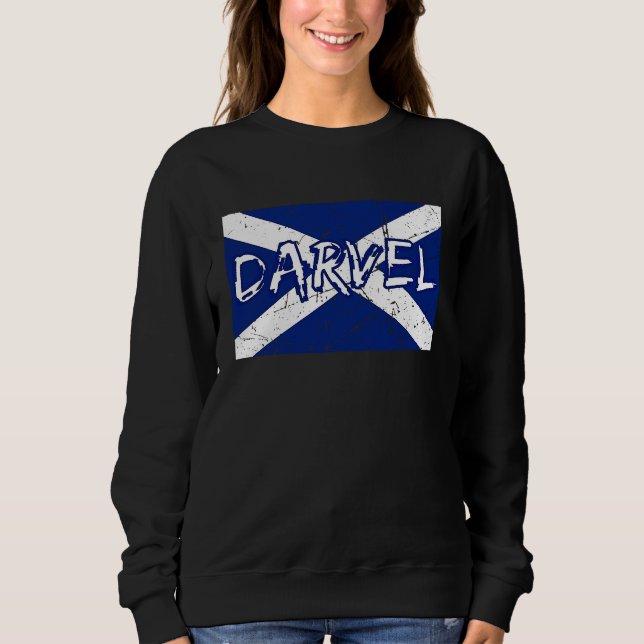 Sweatshirt Darvel Ayrshire Écosse Royaume-Uni drapeau écossai (Devant)